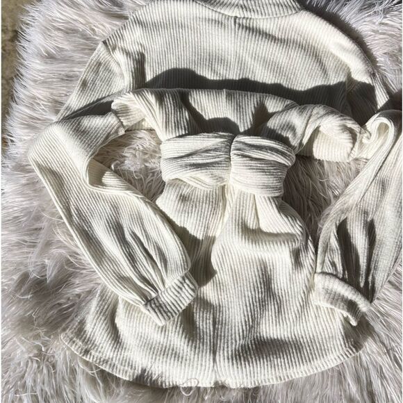 Majorelle white ribbed sweater dress/top large - Picture 10 of 10